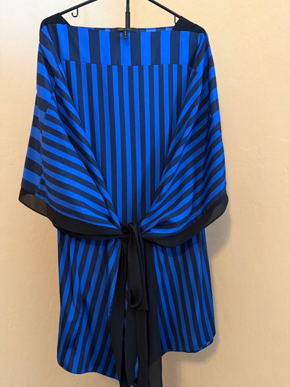 BCBGMaxAzria Royal Blue and Navy  Stripe Dress size XS loose fit more like M